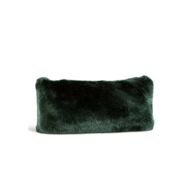 Emerald green best sale fur pillow